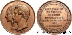 SECOND EMPIRE Médaille, Mariage de Napoléon III et Eugénie