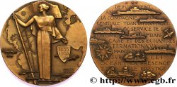 QUATRIÈME RÉPUBLIQUE Médaille, Centenaire de la Compagnie Transatlantique