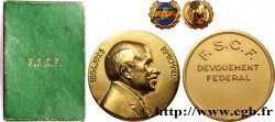 PRIZES AND REWARDS Médaille et son pin’s, F. S. C. F., Dévouement fédéral