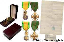 TROISIÈME RÉPUBLIQUE Médaille militaire, sous-officier et Croix de guerre