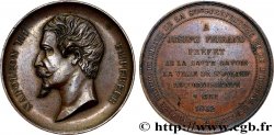 SECONDO IMPERO FRANCESE Médaille, Pose de la première pierre de l’Hôtel de la sous-préfecture et de l’hôpital St Joseph