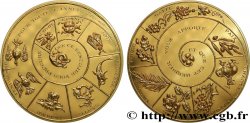 CINQUIÈME RÉPUBLIQUE Médaille de vœux, bestiaire et herbier