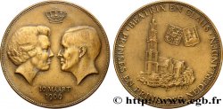 PAYS-BAS Médaille, Noces d’argent de la reine Beatrix des Pays-Bas avec Claus von Amsberg TTB+
