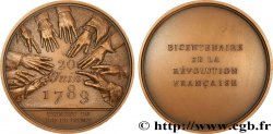 CINQUIÈME RÉPUBLIQUE Médaille, Bicentenaire de la Révolution, Serment du jeu de Paume