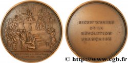 CINQUIÈME RÉPUBLIQUE Médaille, Bicentenaire de la Révolution, Abolition de l’esclavage