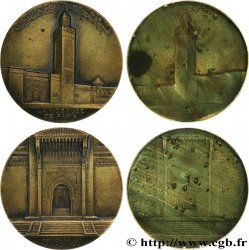 TERZA REPUBBLICA FRANCESE Médaille, La Mosquée de Paris, tirages unifaces