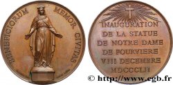 SECOND EMPIRE Médaille pour l’inauguration de Notre-Dame de Fourvière