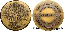 BELGIQUE - ROYAUME DE BELGIQUE - ALBERT Ier Médaille, Meilleurs voeux, bibliothèque royale