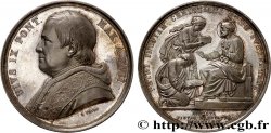 ITALIA - STATO PONTIFICIO - PIE IX (Giovanni Maria Mastai Ferretti) Médaille, “le pape qui frappe l’argent”