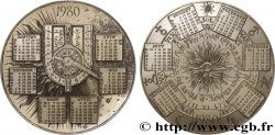 CINQUIÈME RÉPUBLIQUE Médaille calendrier, Cadran solaire horizontal