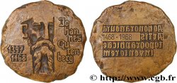 PRINTING AND STATIONERY Médaille, Jean Gutenberg, 500e anniversaire de décès