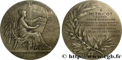 III REPUBLIC Médaille, Souvenir de collaboration pendant la grande guerre