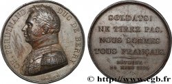 LOUIS XVIII Médaille, Paroles du duc de Berry TTB