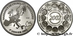 CINQUIÈME RÉPUBLIQUE Médaille, Essai, Naissance de l’Euro fiduciaire