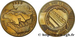 CINQUIÈME RÉPUBLIQUE Médaille, Tunnel sous la Manche, première jonction