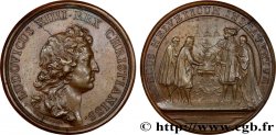 LOUIS XIV THE SUN KING Médaille, Renouvellement de l’alliance avec les Suisses