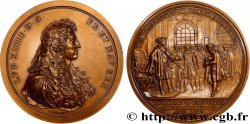 LOUIS XIV  THE SUN KING  Médaille, Droit de préséance reconnu par l’Espagne, refrappe
