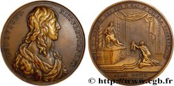 LOUIS XIII LE JUSTE Médaille, Royaume sous la protection de la Vierge, refrappe moderne