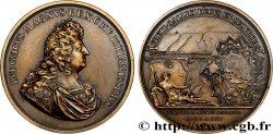 LOUIS XIV  THE SUN KING  Médaille pour les fortifications de Dunkerque, refrappe