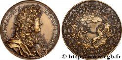 LOUIS XIV  THE SUN KING  Médaille, Louis XIV et les forts, refrappe
