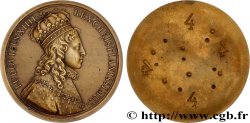 LOUIS XIV LE GRAND OU LE ROI SOLEIL Médaille uniface, Le sacre de Reims, frappe moderne