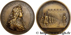 LOUIS XIV LE GRAND OU LE ROI SOLEIL Médaille, Les revues militaires, refrappe