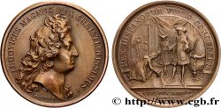 LOUIS XIV THE SUN KING Médaille, Avènement du duc d’Anjou au trône d’Espagne, refrappe