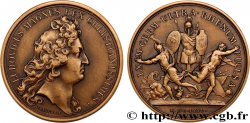 LOUIS XIV THE SUN KING Médaille, Les Allemands chassés de l’Alsace, refrappe
