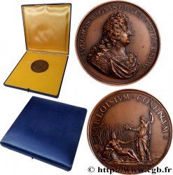 LOUIS XIV THE SUN KING Médaille, Fondation de Sarrelouis, refrappe