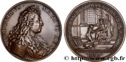 LOUIS XIV THE SUN KING Médaille, Hommage du duc de Lorraine, refrappe