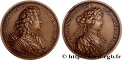LOUIS XIV THE SUN KING Médaille, Le dauphin Louis et Marie-Christine, refrappe