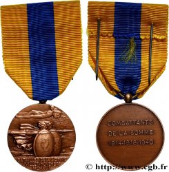 III REPUBLIC Médaille, Combattants de la Somme AU