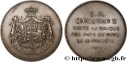 DANEMARK - ROYAUME DU DANEMARK - CHRISTIAN X Médaille, Visite de la banque des pays du Nord