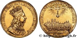 CONSECRATION IN REIMS Médaille, sacre de Louis XIV, refrappe