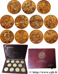 LITTÉRATURE : ÉCRIVAINS/ÉCRIVAINES - POÈTES Coffret de 11 médailles, Le Decameron de Boccace