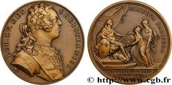 LOUIS XV DIT LE BIEN AIMÉ Médaille, Réunion des duchés de Lorraine et de Bar à la France, refrappe