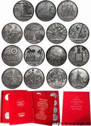 CINQUIÈME RÉPUBLIQUE Bicentenaire de la Révolution Française, coffret-livre de 15 médailles
