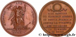 LA CONVENTION Médaille en mémoire du combat des Tuileries du 10 août SUP