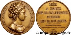 METALLIC GALLERY OF THE GREAT MEN FRENCH Médaille, Madame Deshoulières, refrappe