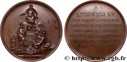 LOUIS XV DIT LE BIEN AIMÉ Médaille, Pose de la première pierre de la statue de Louis XV à Rennes TTB+
