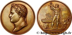 PREMIER EMPIRE Imposante médaille, Baptême du roi de Rome, refrappe SUP