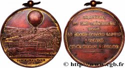 TROISIÈME RÉPUBLIQUE Médaille du ballon à vapeur - panorama de Paris TTB