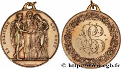 LOVE AND MARRIAGE Médaille de mariage, La Religion les unit, transformée en pendentif