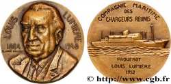 MER ET MARINE : PAQUEBOTS, NAVIRES, BATEAUX Médaille, Louis Lumière, Paquebot de la compagnie maritime des chargeurs réunis
