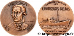 MER ET MARINE : PAQUEBOTS, NAVIRES, BATEAUX Médaille, Lavoisier, Paquebot de la compagnie maritime des chargeurs réunis