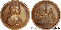 LOUIS XIV  THE SUN KING  Médaille, Alliance avec les Suisses, refrappe