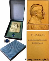 PRIZES AND REWARDS Plaquette et son pin’s, F. S. C. F., Reconnaissance fédérale