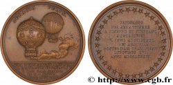 LOUIS XVI Médaille, Expérience aérostatique, Premier vol de ballons habités, refrappe