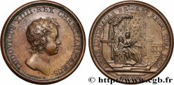 LOUIS XIV LE GRAND OU LE ROI SOLEIL Médaille, Anne d’Autriche, Régente