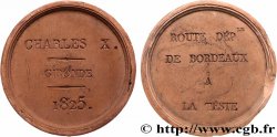 CHARLES X Médaillon en terre cuite, Route départementale